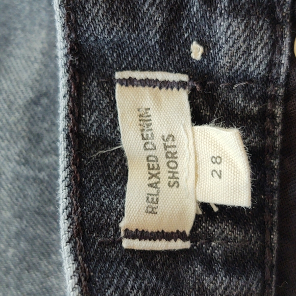 Madewell Relaxed Denim Shorts Black / Gray Style AJ243 Size 28 - Picture 6 of 9